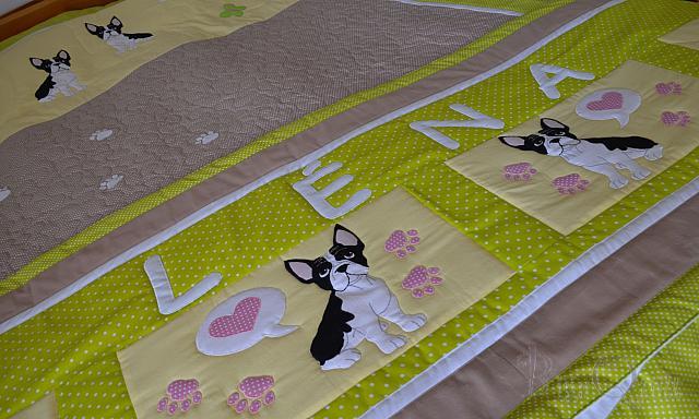 bq Boston terrier kutyás neves patchwork kollekció