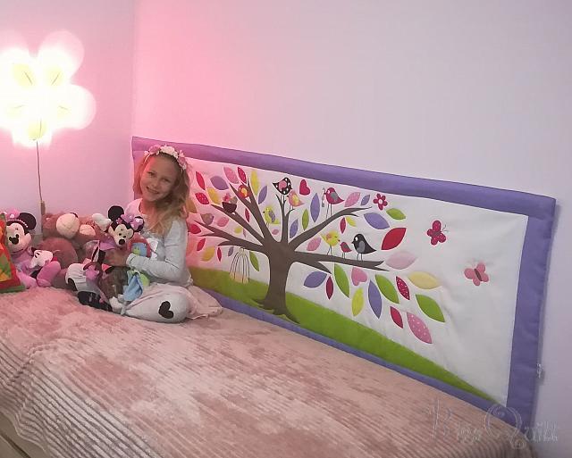 BQ Lila családfa gyermekfalvédő - lányszoba decor