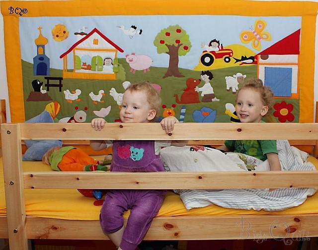 BQ Tanya patchwork falvédő emeletes ágy mellé