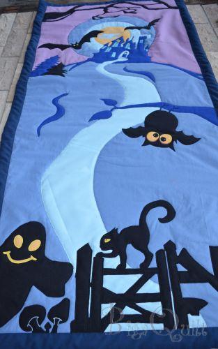 BQ applique halloween blanket