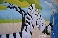 BQ Szafari - zebrás bélelt textil falikép
