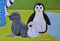 BigaQ Fókás pingvines falvédő gyerekszobába
