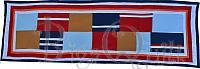 bq tengerész színekből mozaik, patchwork falvédő 200 x 80