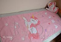 BQ Egyszarvú névre szóló rózsaszín ágytakaró